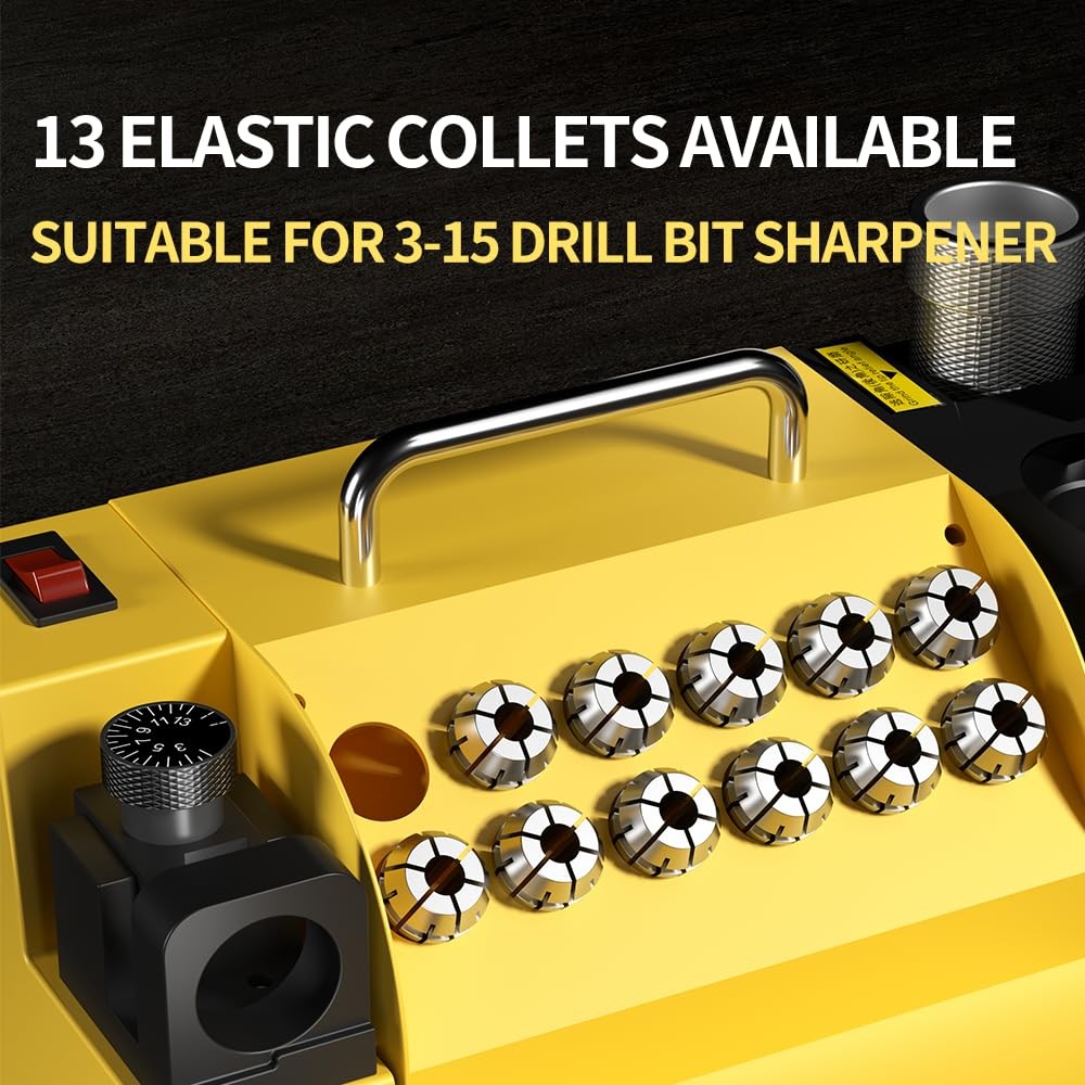Drill Bits Sharpener,1/8″-9/16″（3mm -15mm） Drill bit Grinding Machine MR-13A,…