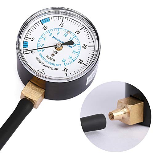 Natural Gas or LP Gas Manifold Pressure Test Kit, 0-35inH2O Pressure Test Kit