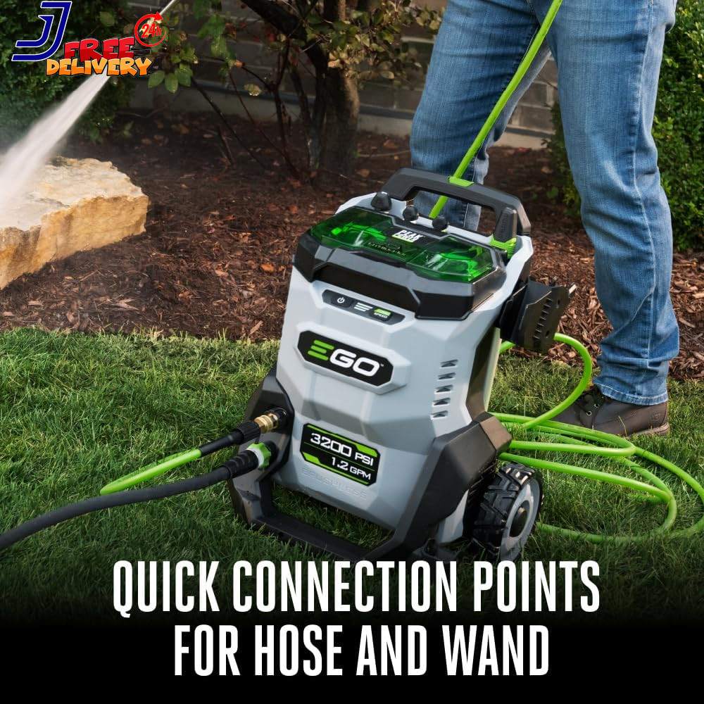 Power+ Electric Pressure Washer 3200 PSI Washer Battery and Charger Not Included