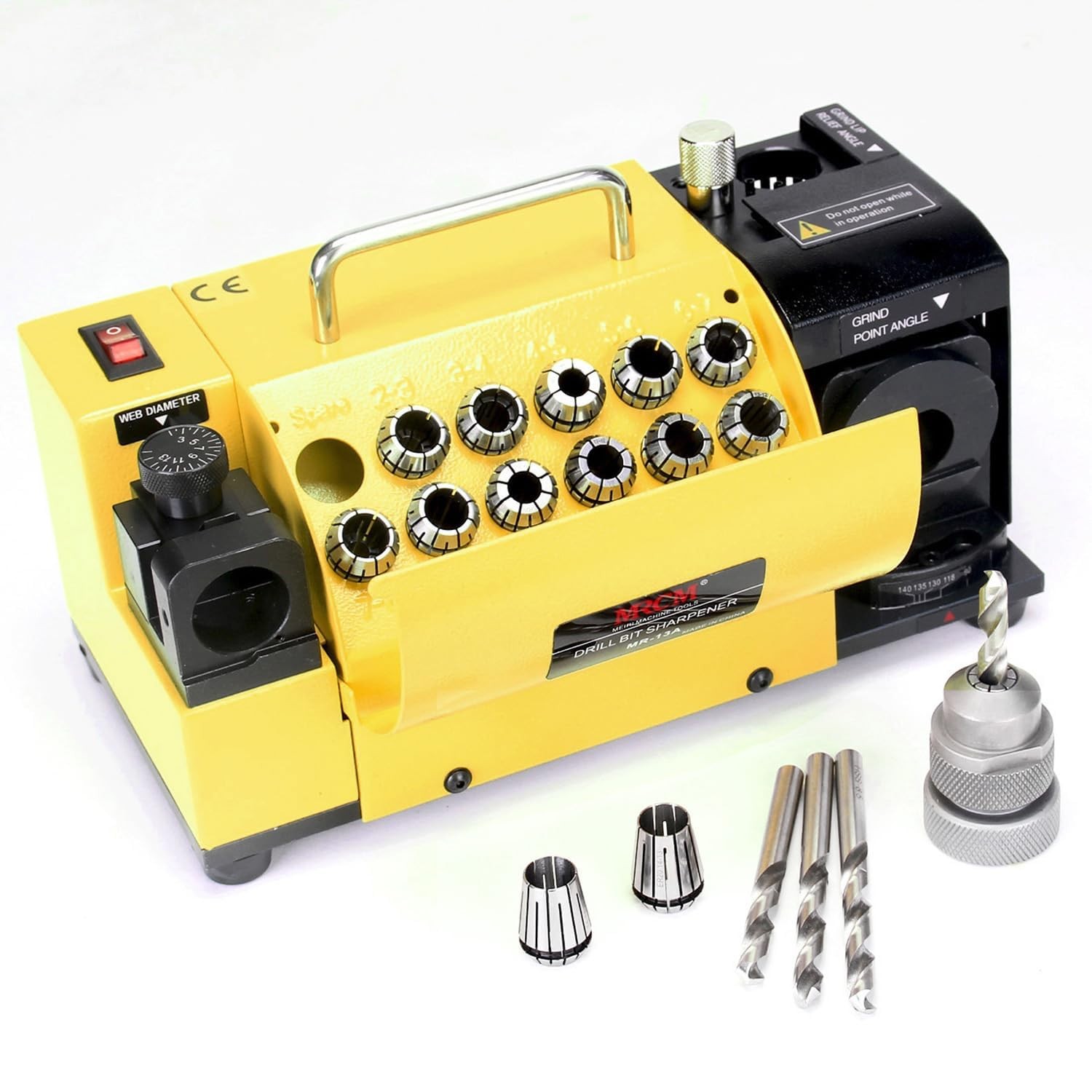 Drill Bits Sharpener,1/8″-9/16″（3mm -15mm） Drill bit Grinding Machine MR-13A,…