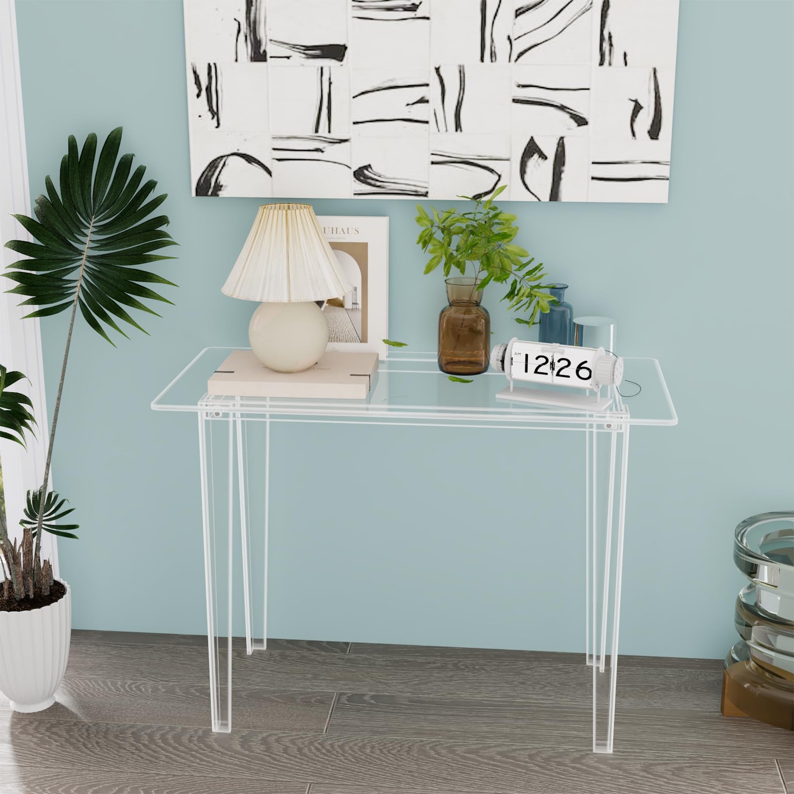 Acrylic Desk, Acrylic Table & Clear Desk – Modern Home Office Study Table, Ex…