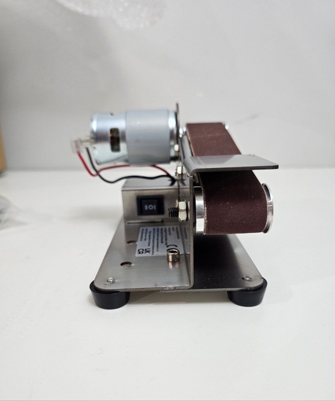 Mini Belt Sander Electric 7 Speed Grinder Sharpener Polisher 110V w/ 10 Belts