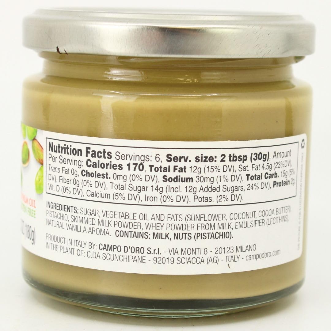 – Pistachio Butter Sweet Spreadable Cream, 6.3 oz (180g), Rich & Nutty for Kn…