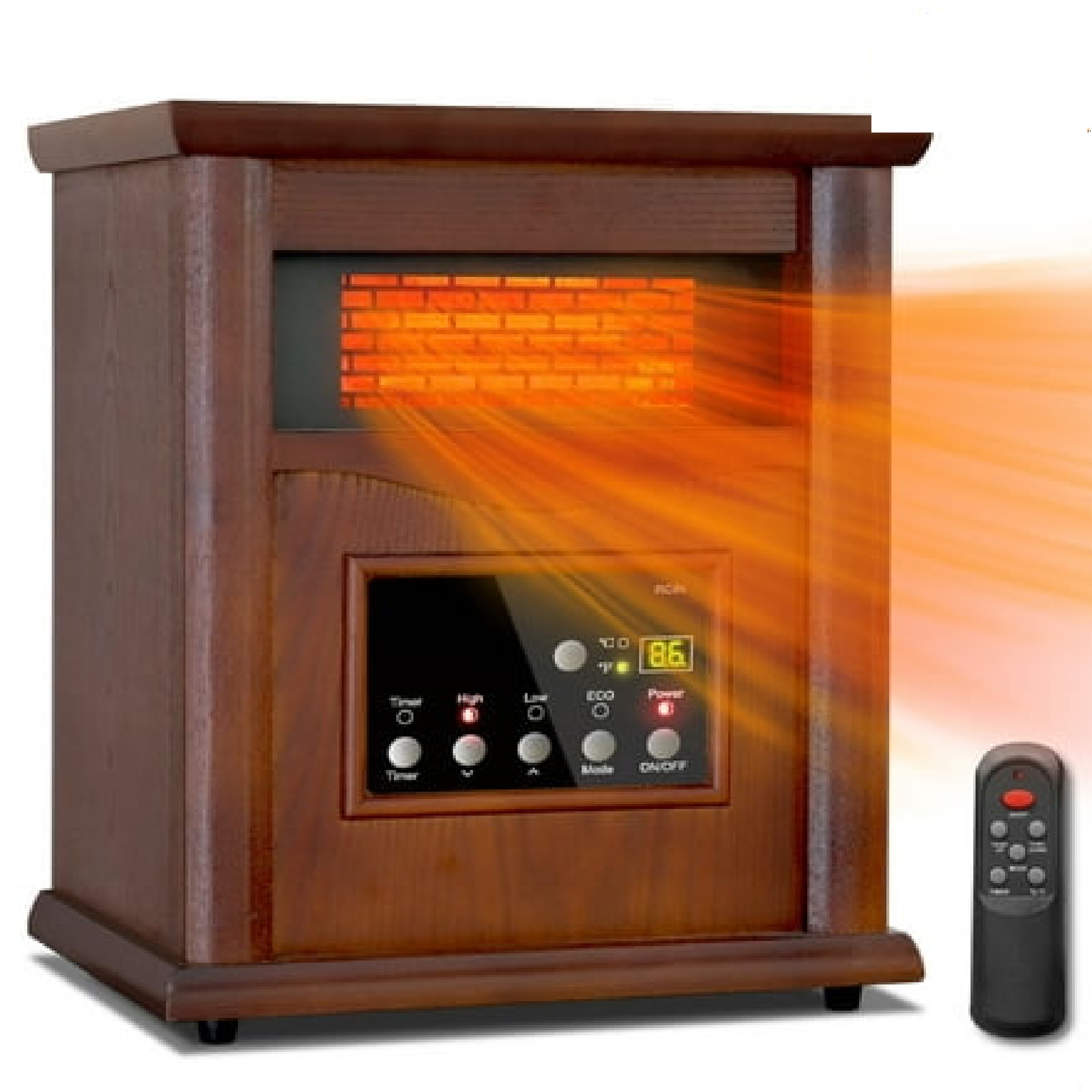 LifePlus GD9315BCW-3 Space Heater Infrared Quartz Electric Heaters 1500W