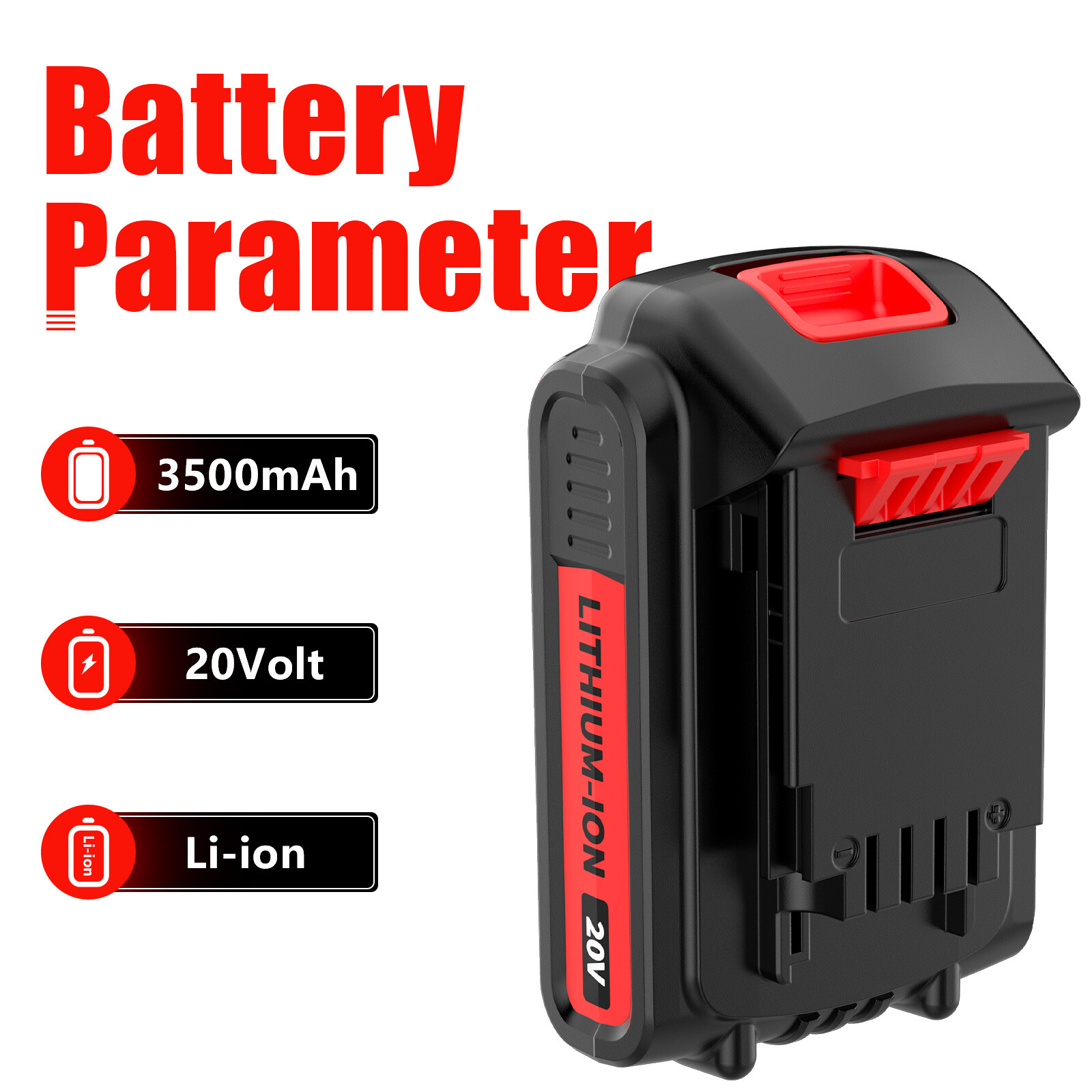 2Pack 20V Lithium-ion 1.5Ah Battery for BLACK+DECKER 20 Volt LBXR20 LBX20 LB20