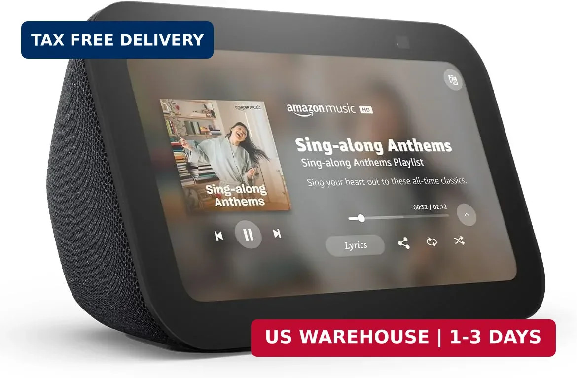 Amazon Echo Show 5 (newest model), Smart display, Designed for Alexa+, 2x the ba