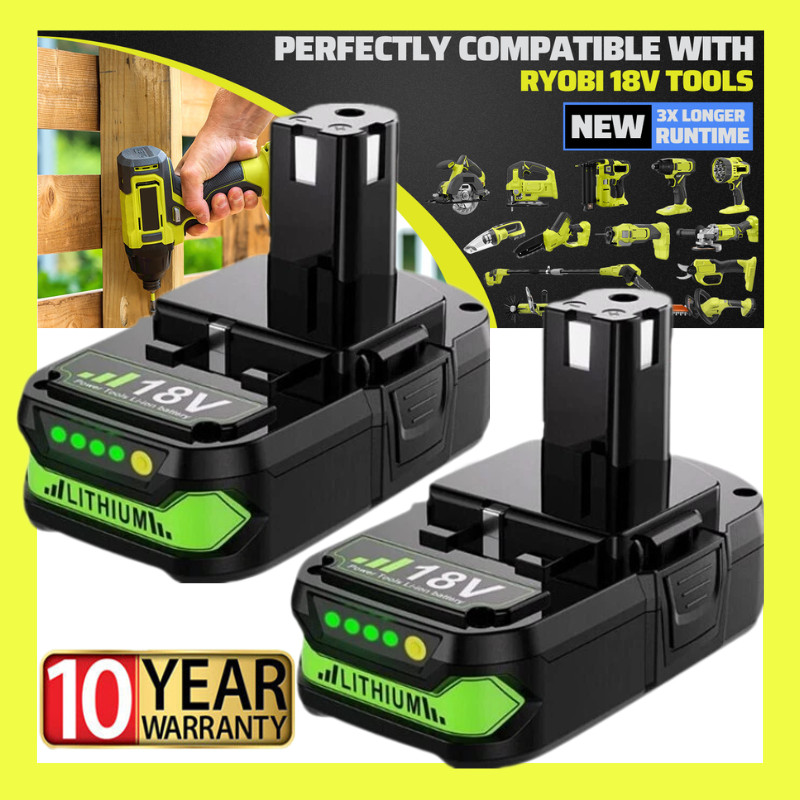 2X 3.6Ah Replacement For Ryobi 18V Lithium Battery P102 P103 P105 P107 P108 P109