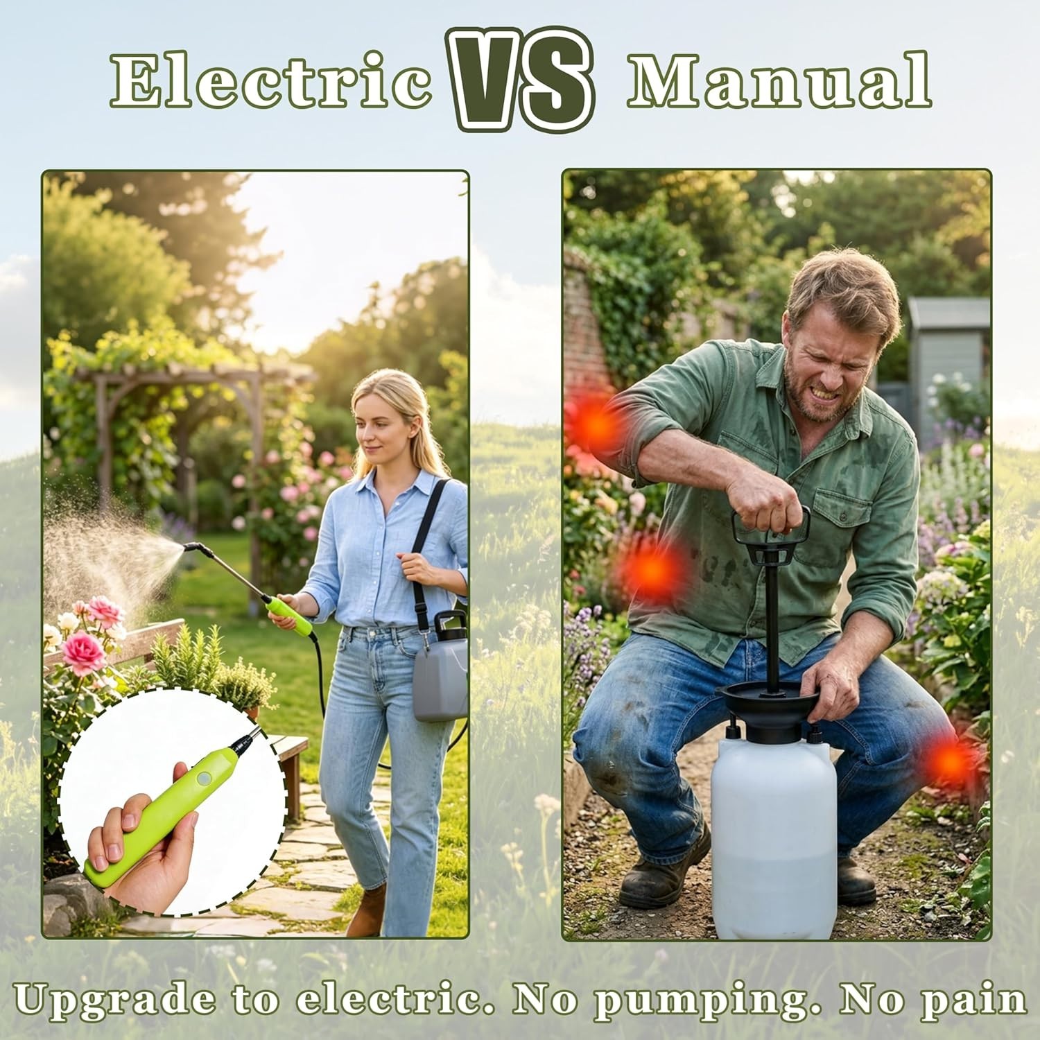 Versatile Battery Powered Garden Sprayer 1.35 Gal – Comfortable & Leak-Free