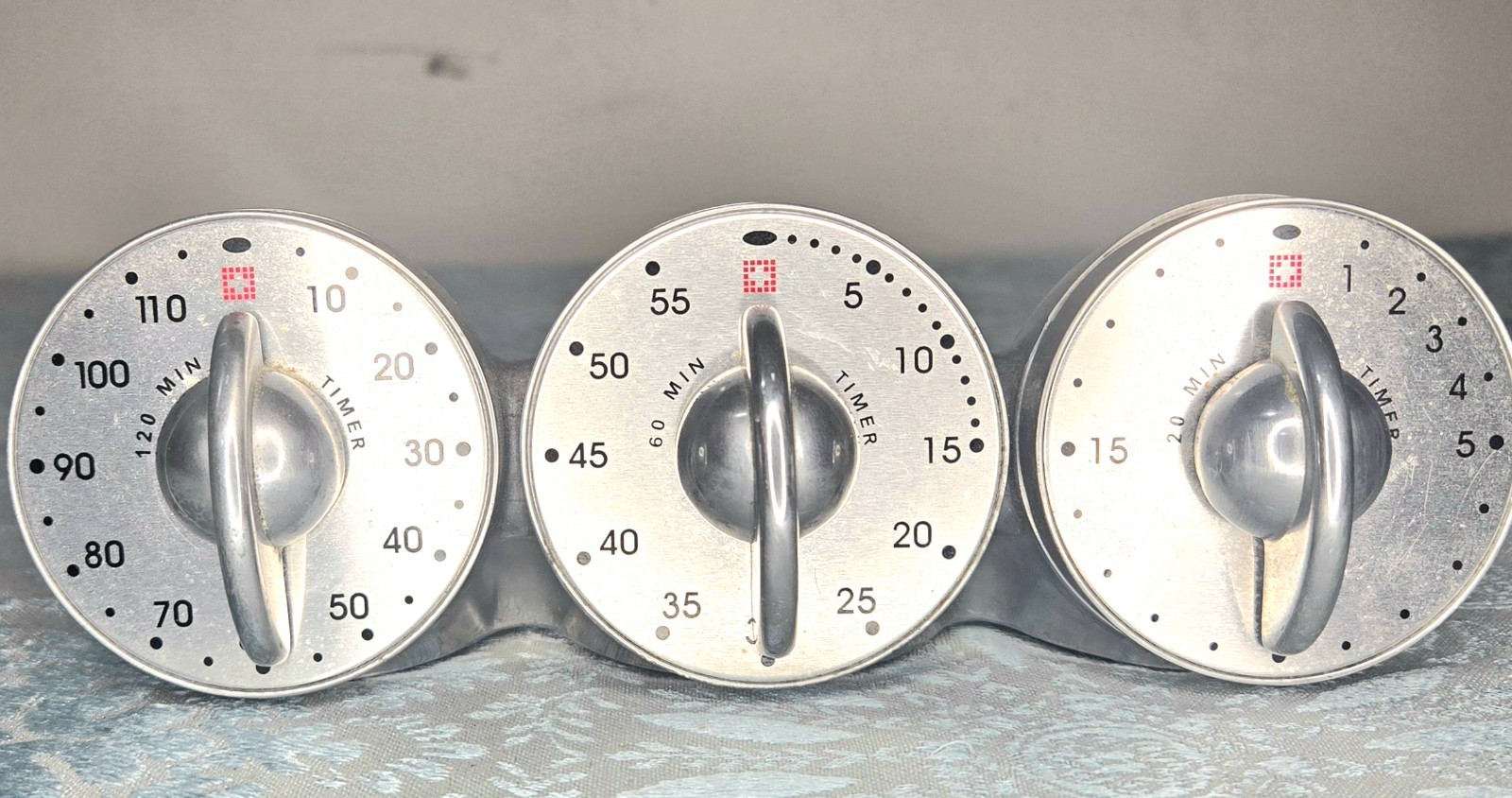 Bengt Ek Designs Sweden Triple Timer 120/60/20 Minute MCM Aluminum Timer 04-0184