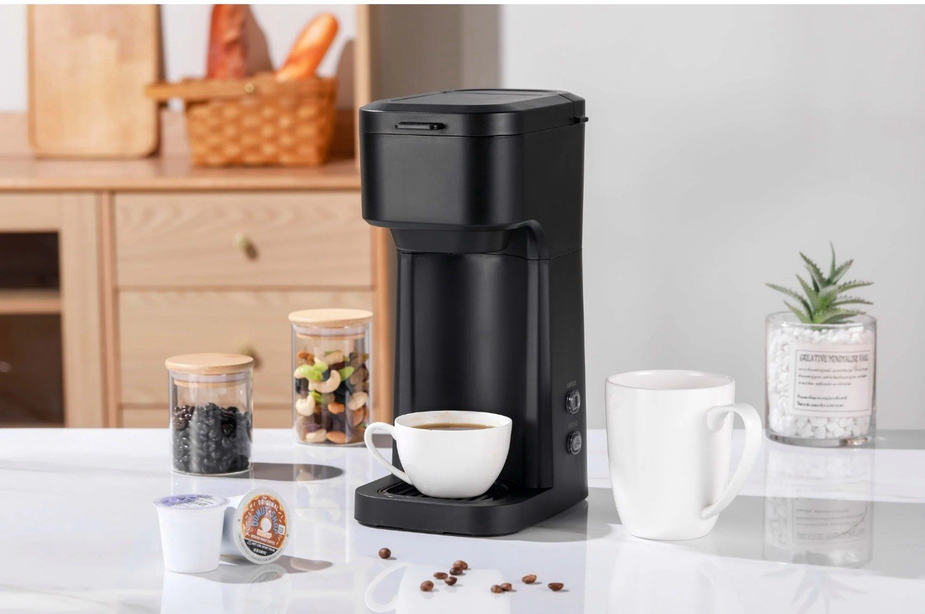 Mainstays Single Serve and K-Cup Coffee Maker – Black