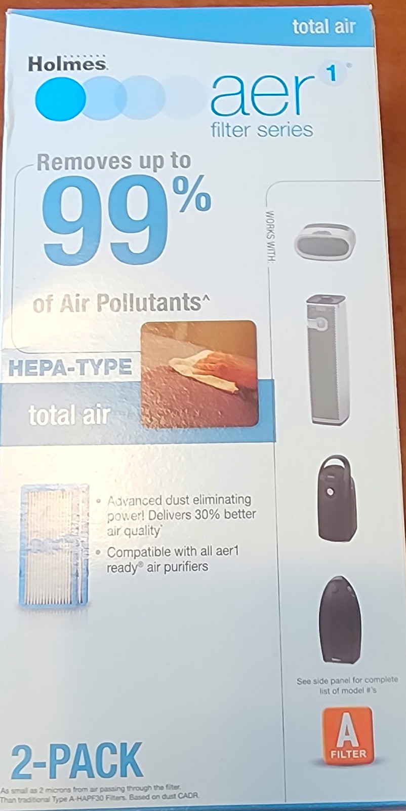 Holmes aer1 Total Air HEPA-Type Air Purifier Filter A, 2-Pack HAPF30ATD