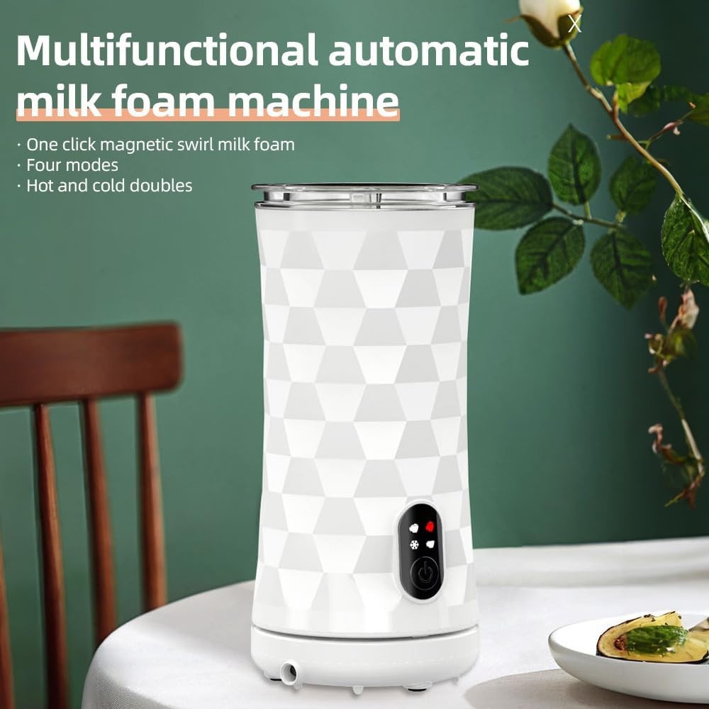 Electric Milk Frother, 4-in-1 Milk Steamer and Frother and Milk Warmer for Latte
