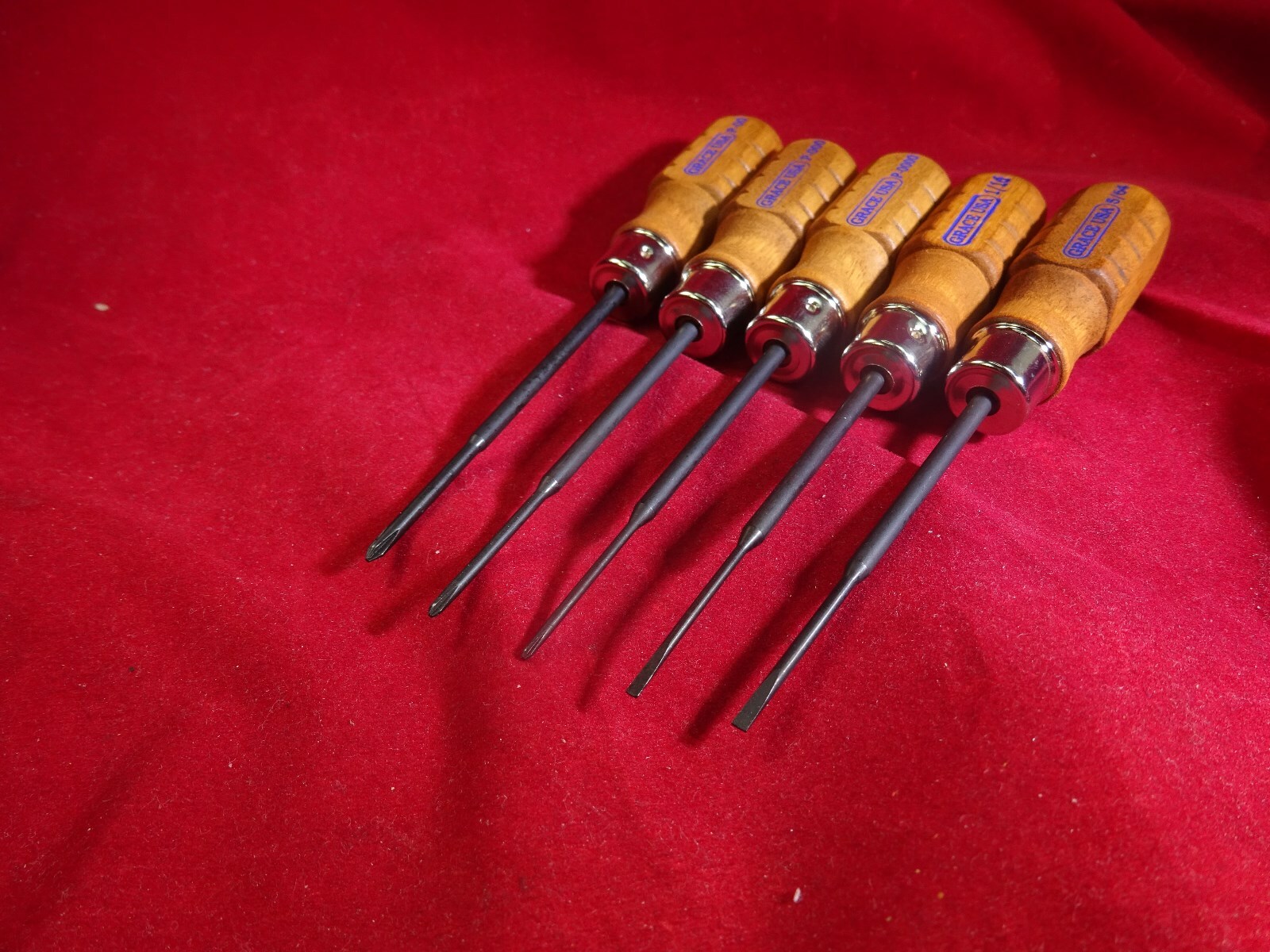 Grace USA MS-6 6pc Micro Screwdriver Set 3 Flat 3 Phillips MADE IN USA