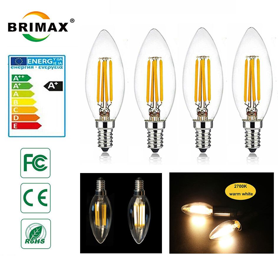 BRIMAX E12 LED Candle Light Bulbs Candelabra Chandelier Bulb Replacement 40W 60W