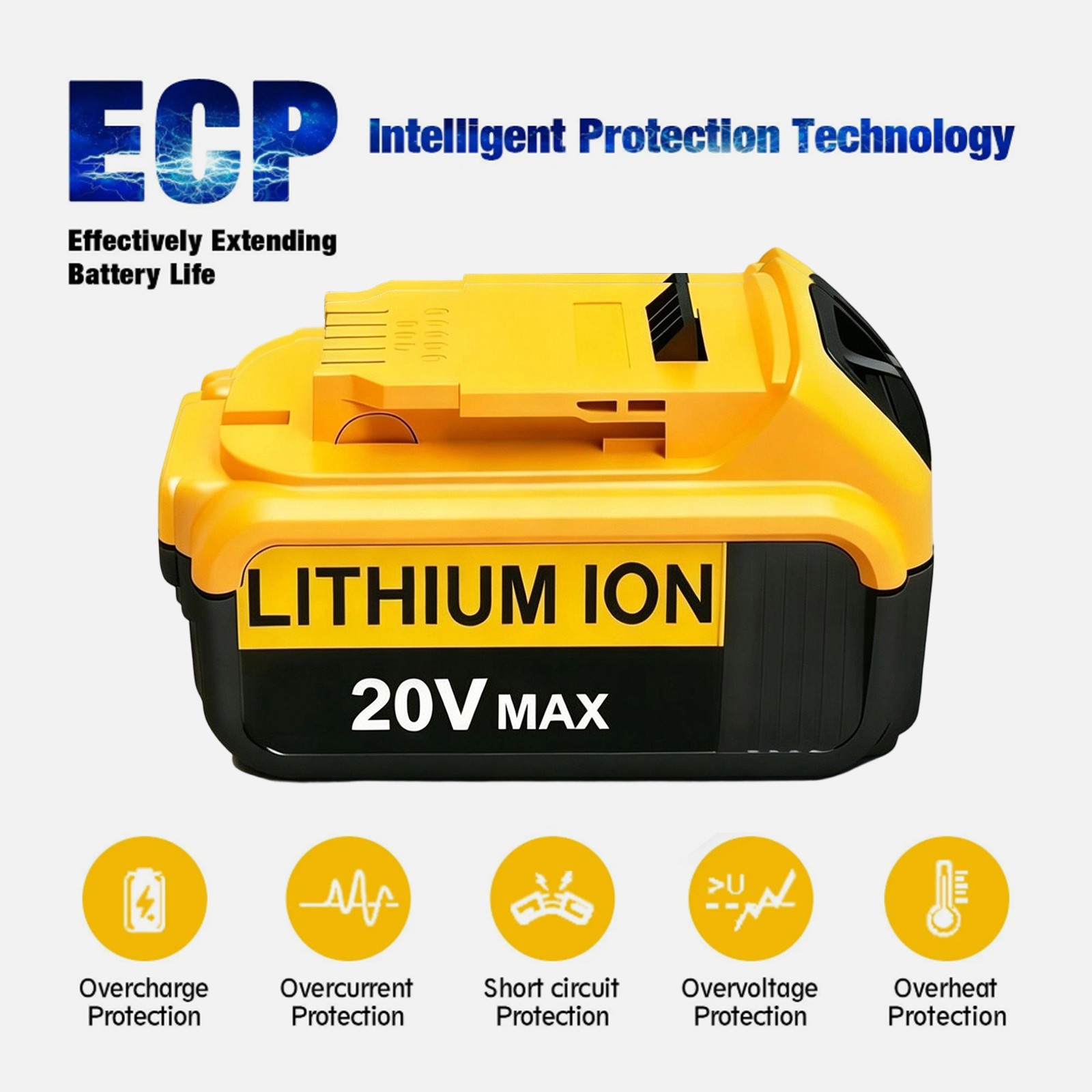 4x 8Ah Lithium Battery for DeWalt 20V MAX DCB206 DCB204 DCB200 & DCB104 Charger