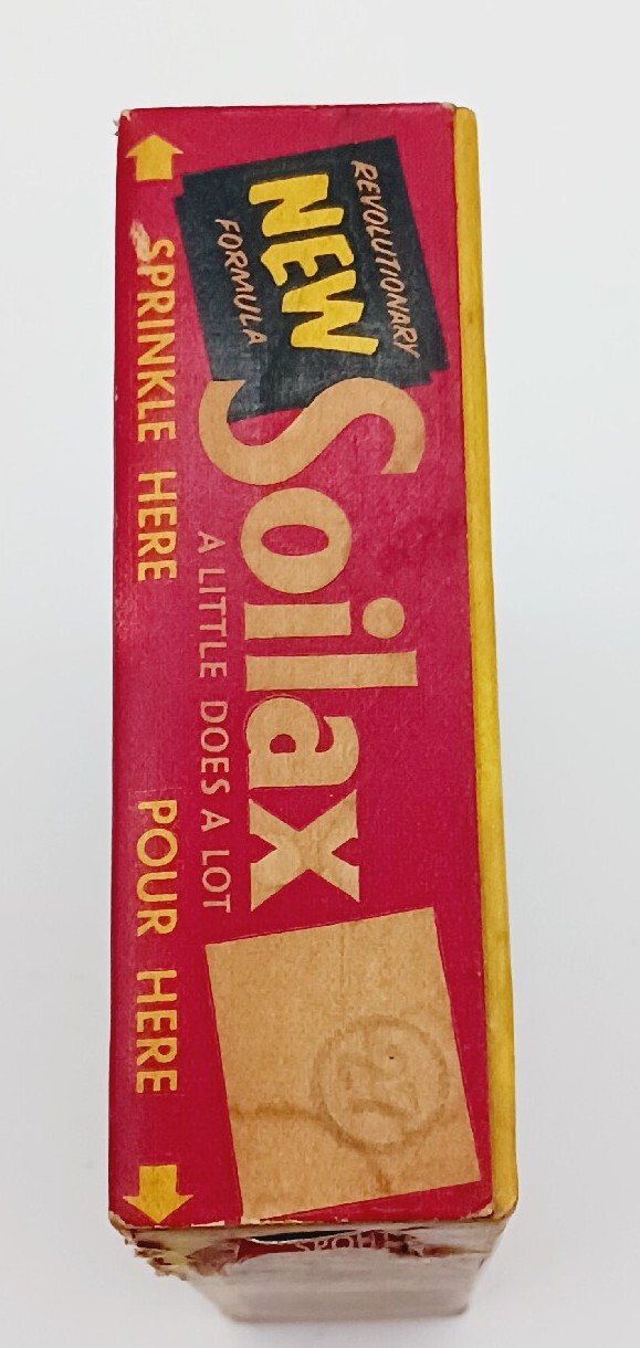 Vintage 1956 Soilax Cleaning Powder Box With Contents 6.5″ X 4.5″ Great Colors