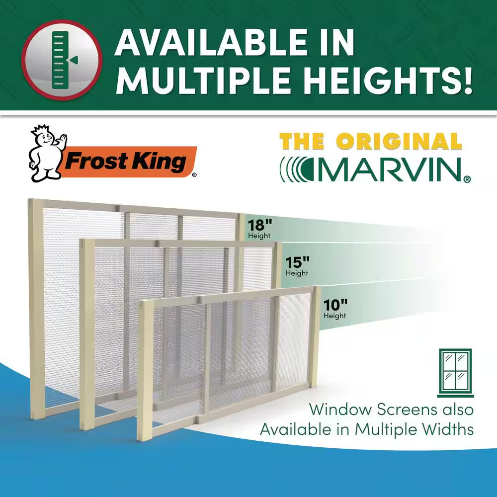 21 – 37 In. W X 18 In. H Clear Wood Frame Adjustable Window Screen