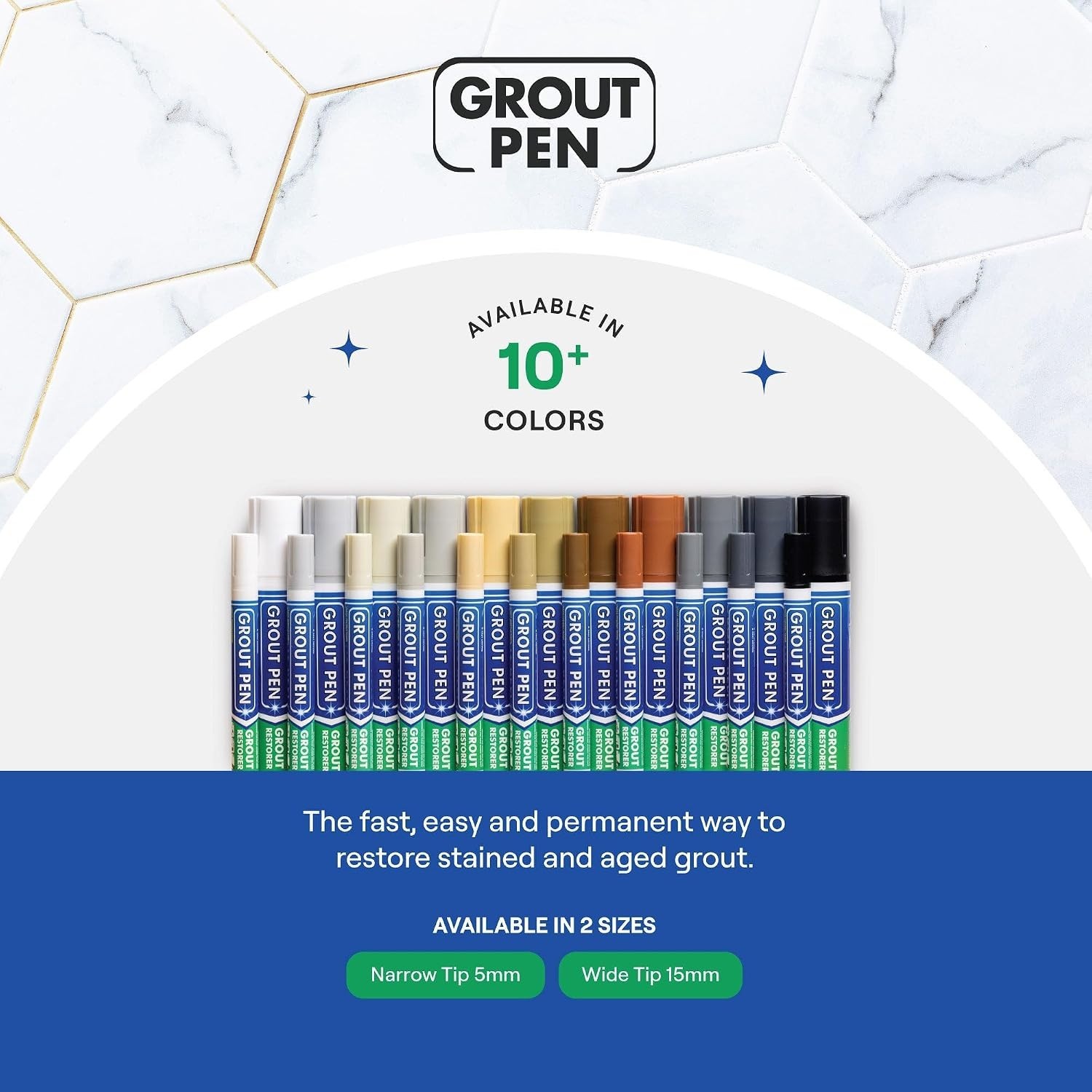 5mm Tip Grout Pen – Refresh Your Tile with Easy-to-Use Waterproof Colorant