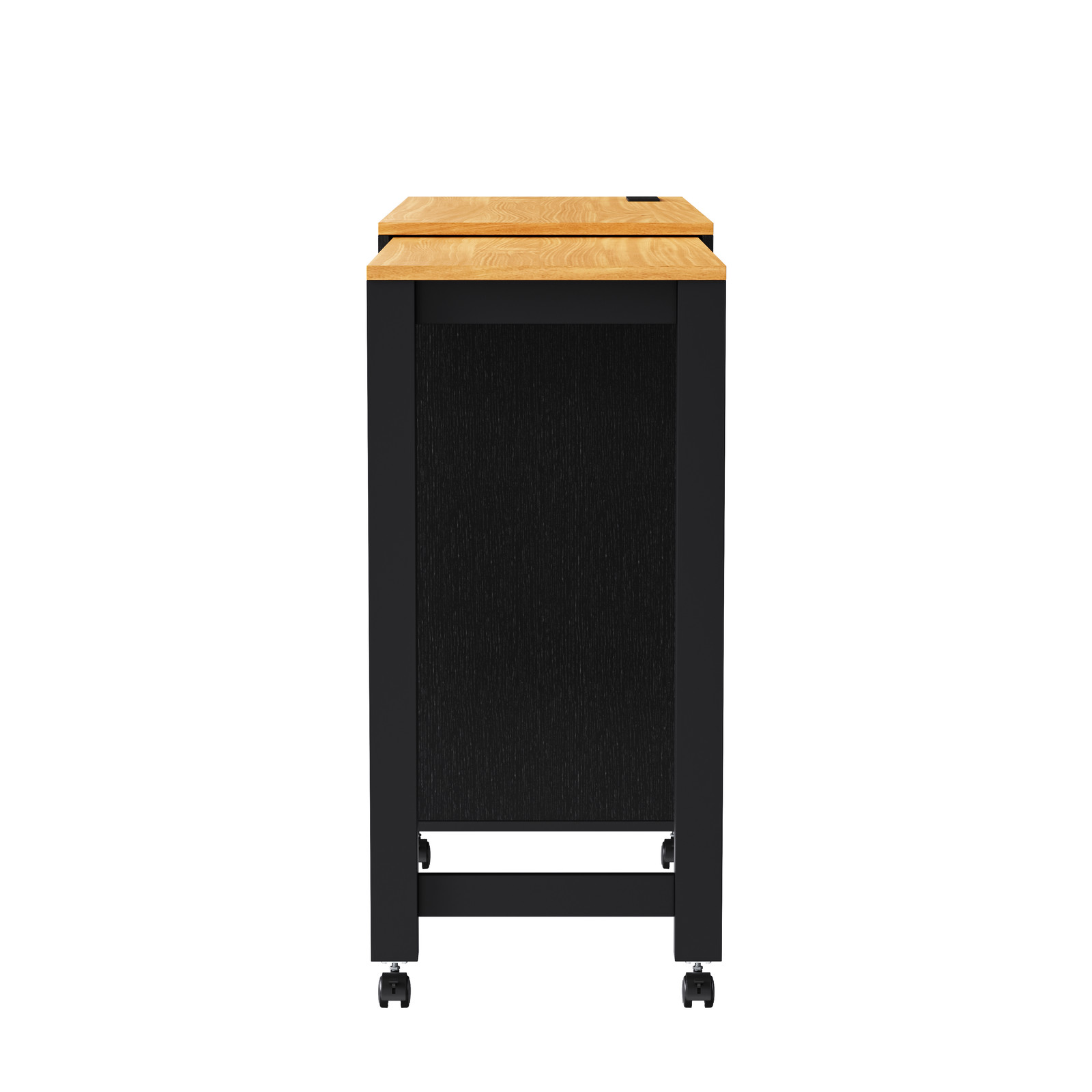 74.8 Inch Kitchen Island with Extendable Dining Table Rolling Storage Cart Power