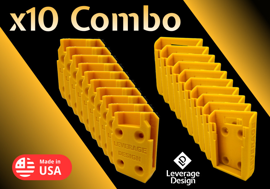 10 / 10 Combo Pack DeWALT 20V 60V Tool & Battery Mounts/Holders – BEST FIT!