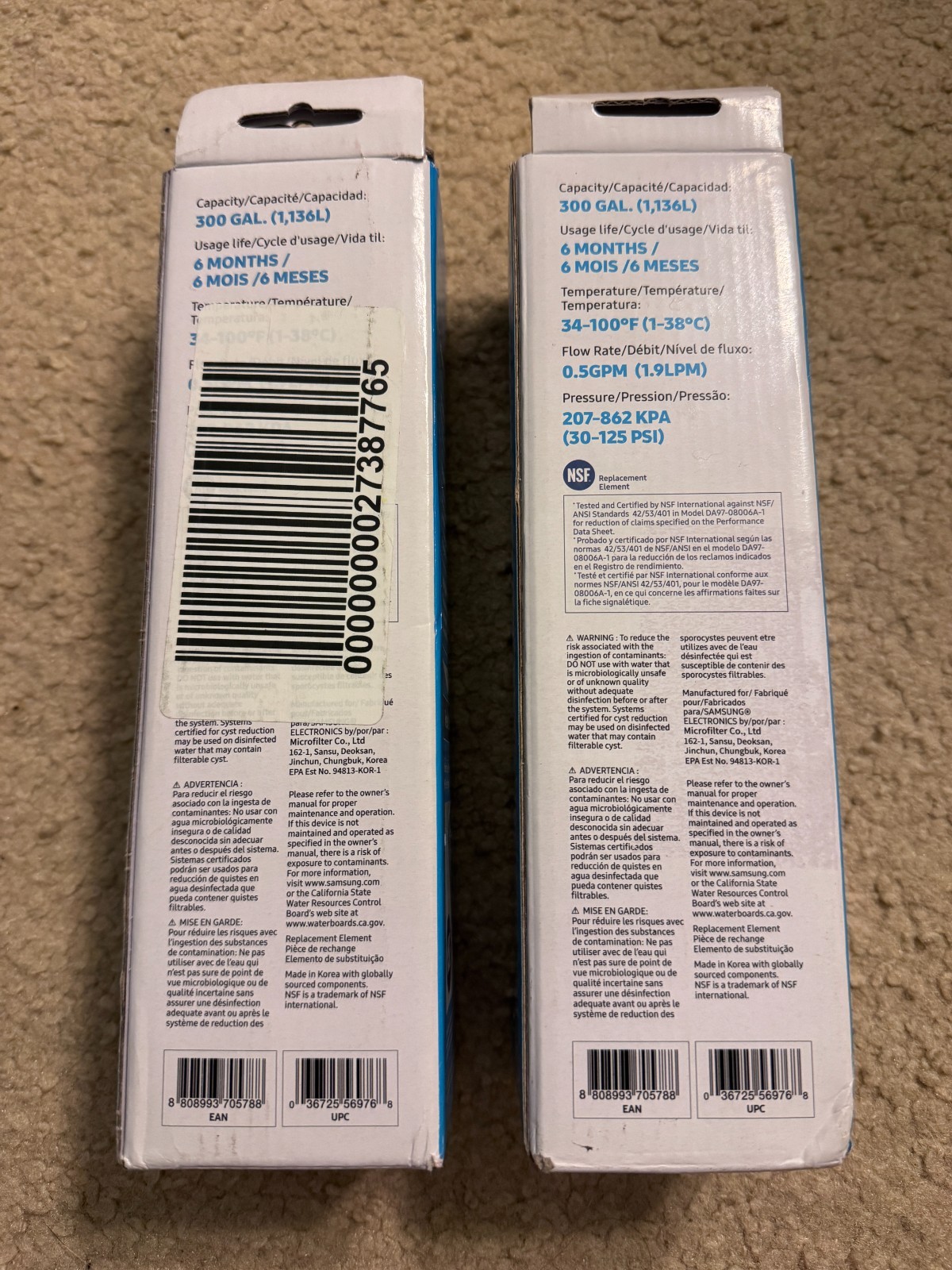 Samsung OEM DA29-00020B HAF-CIN/EXP Refrigerator Water Filter Genuine 2-Pack