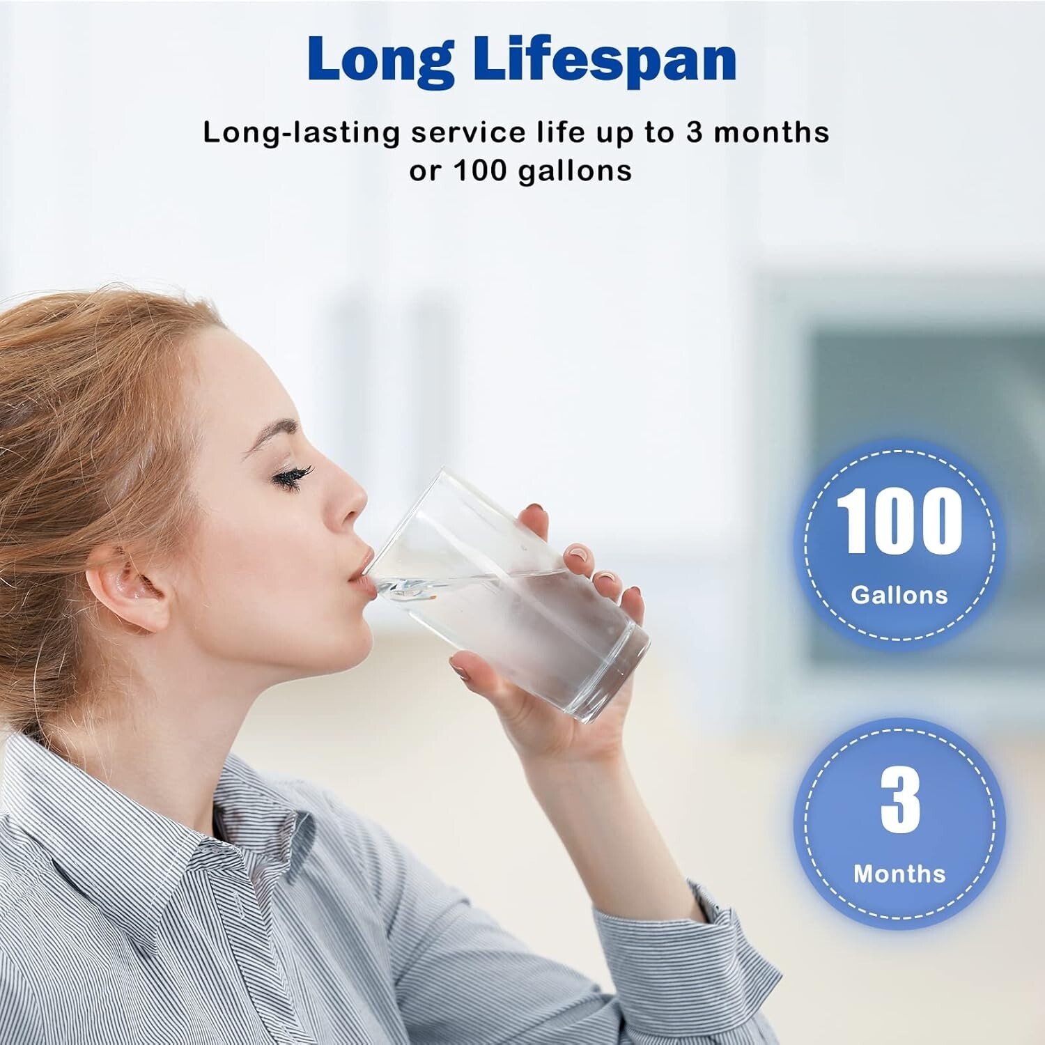 RF-9999 Faucet Water Filter Replacement for FM3700 PFM400H, 2/3/4/6/8/12 Packs