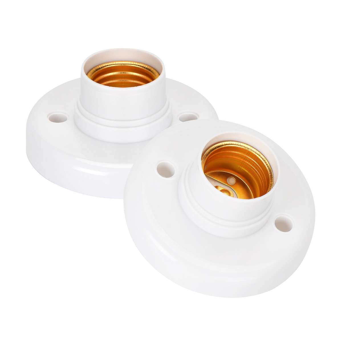 5/10/20PCS E27 Light Bulb Pendant Lamp Round Fixing Base Holder Screw Cap Socket