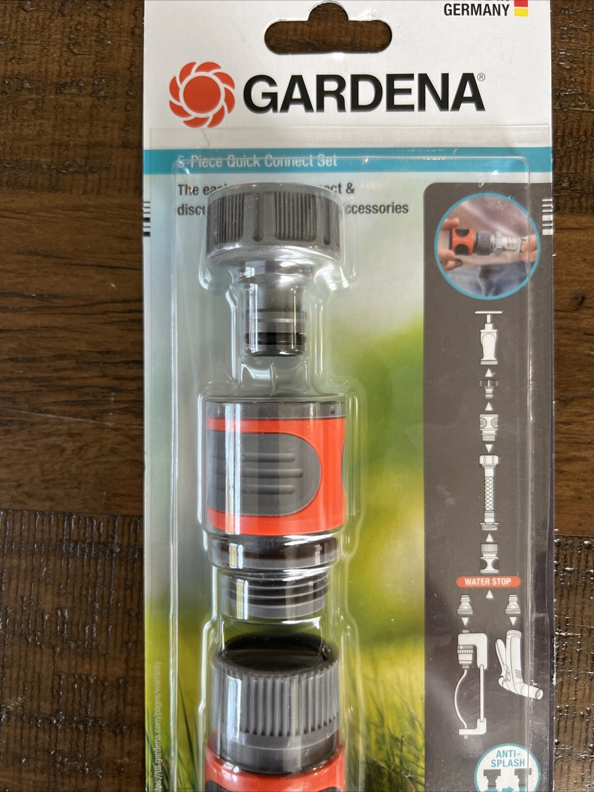 GARDENA 5 Piece Quick Connector Starter Set For any 5/8″ or 1/2″ 18270-81