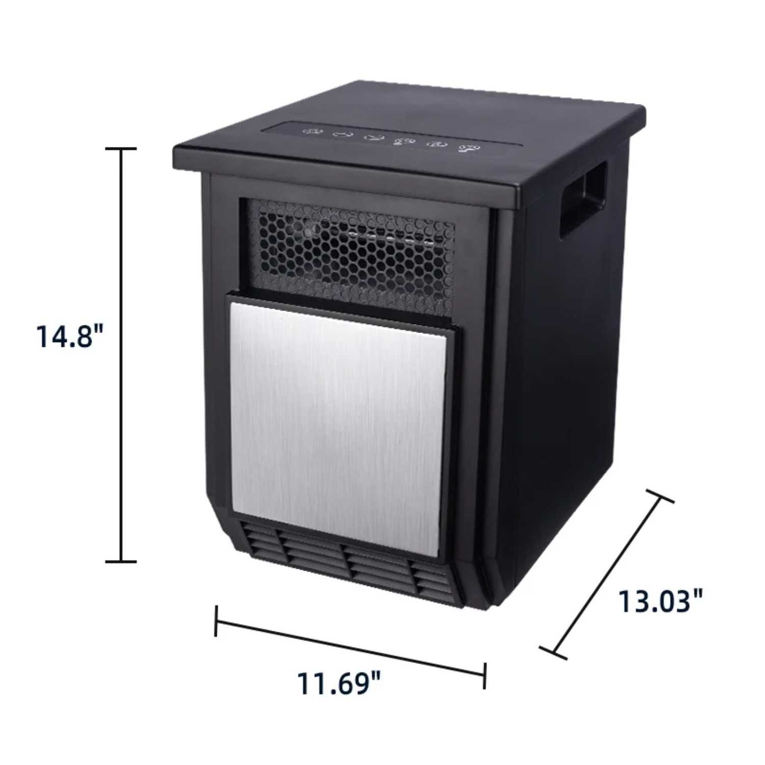 Mainstays HT1168 1500W Electric 4-Element Infrared Cabinet Space Heater for