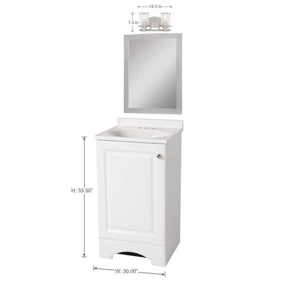 Hampton Bay Truitt 14.2 in. 2-Light Brushed Nickel Modern Vanity Light