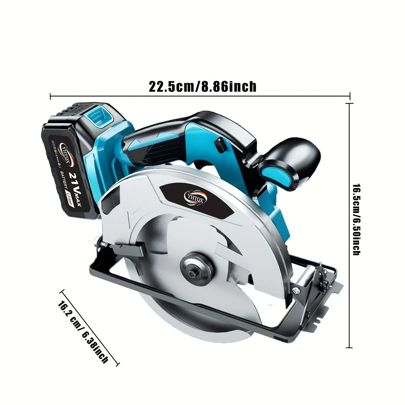 7in Cordless Circular Saw with Battery Charger Set for 21V Brushless Motor