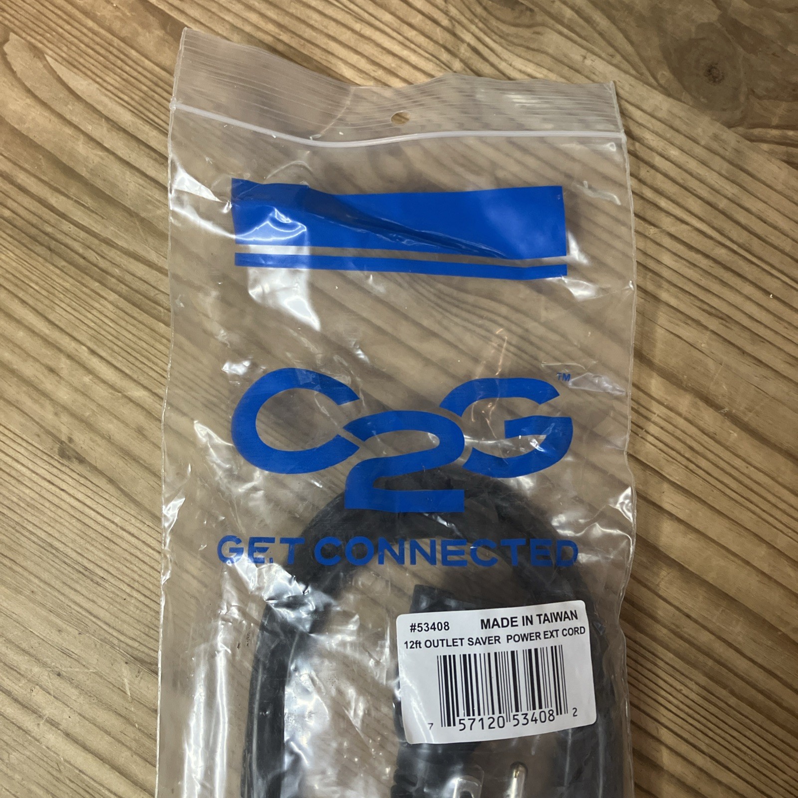 GET CONNECTED 12 Ft OUTLET SAVER POWER EXTENSION CORD Lot Of 2 #53408