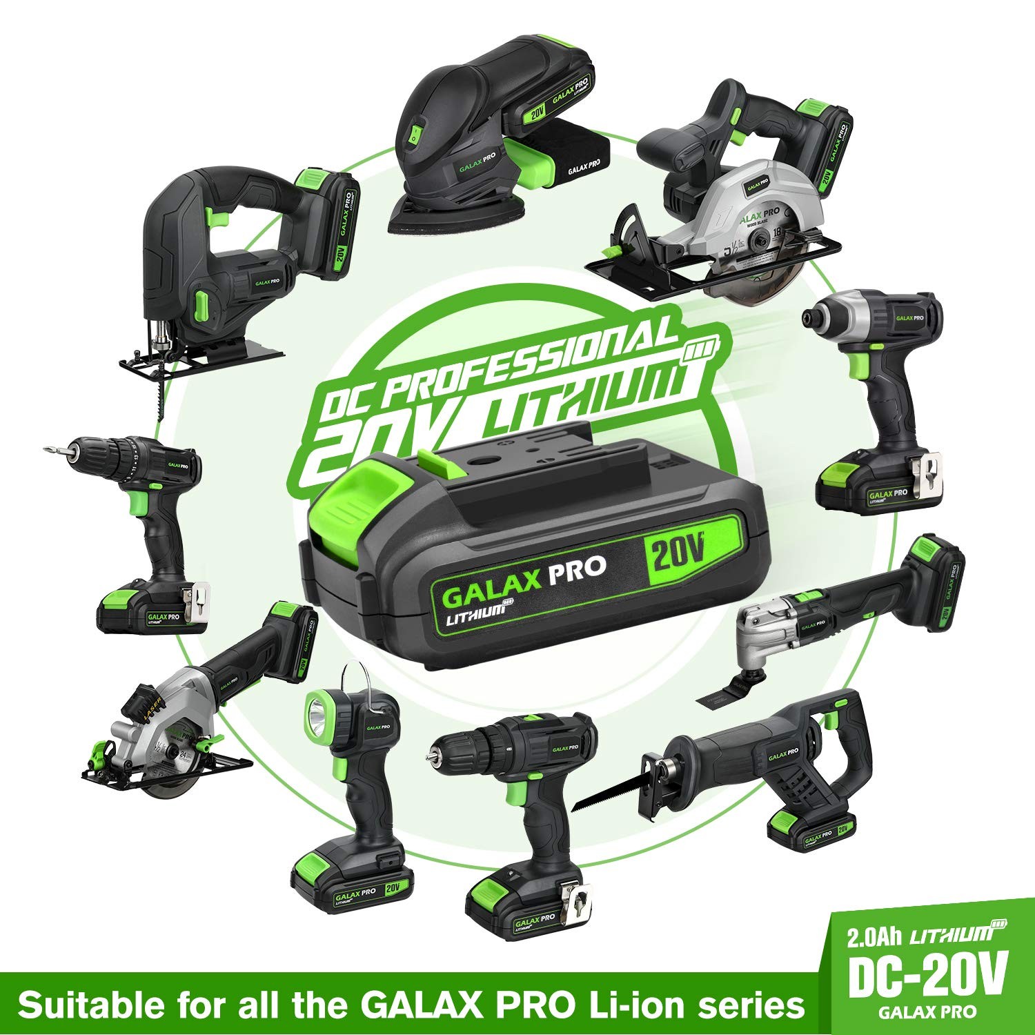 Cordless Drill Driver/Impact Driver with 1pcs 1.3Ah Lithium-Ion Batteries, Ch…