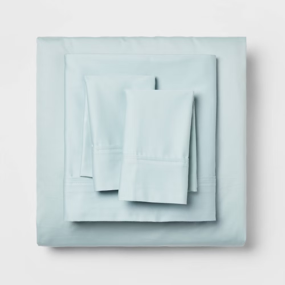 Threshold 400 Thread Count Cotton Sateen 4-Piece Sheet Set Luxurious