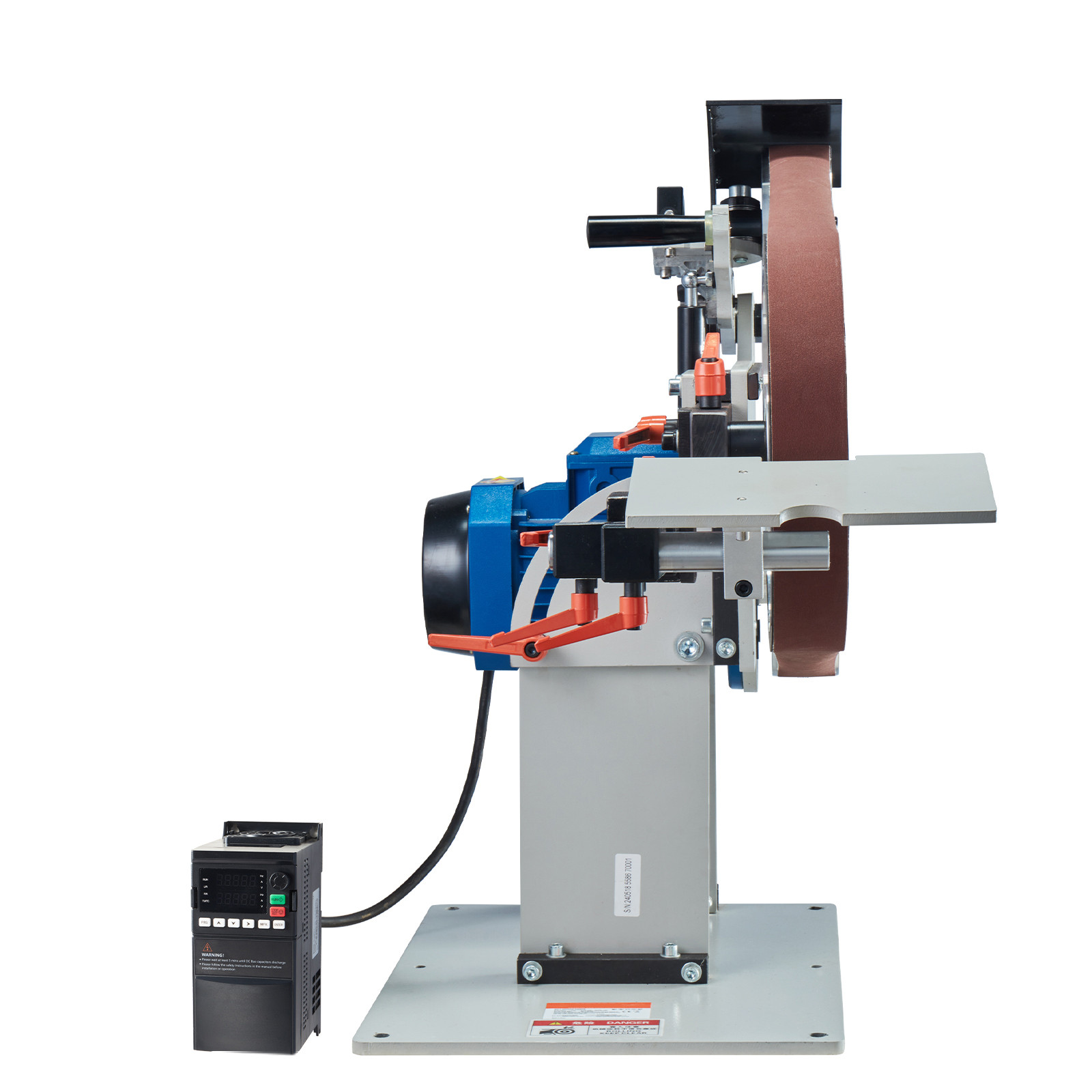 VEVOR Belt Grinder Sander 72 x 2-Inch Belt Polisher with VFD 3 Grinding Moulds