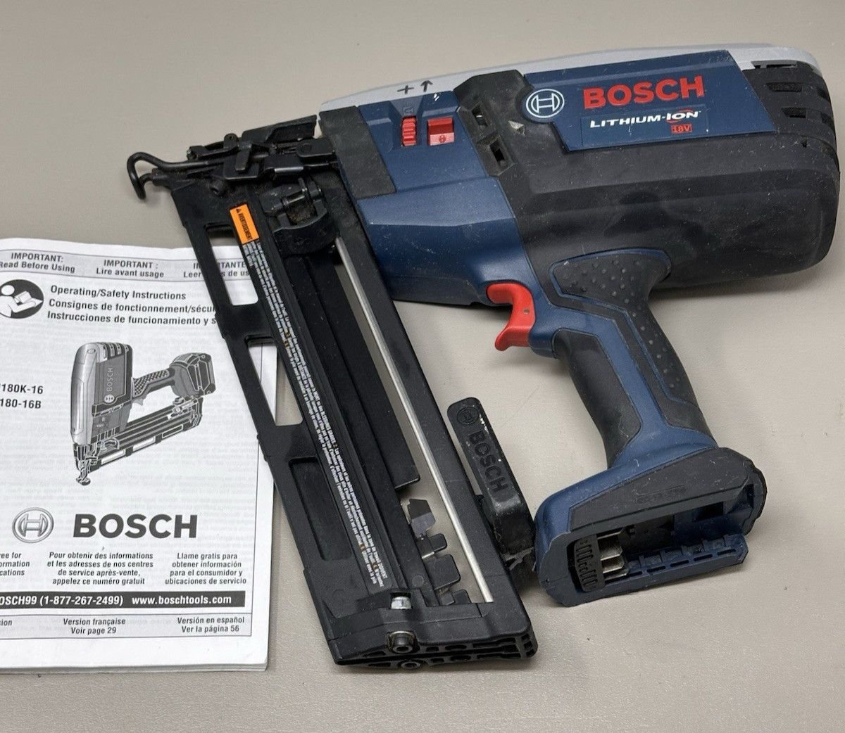 Bosch FNH 180-16 18 Volt Cordless Finish Nailer – No Battery/Charger