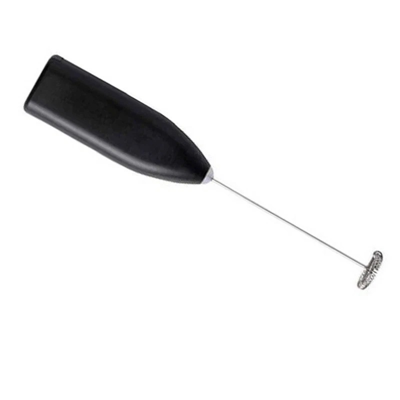 Electric Milk Frother Egg Whisk Mixer Beater Coffee Foamer Kitchen Silver & Back