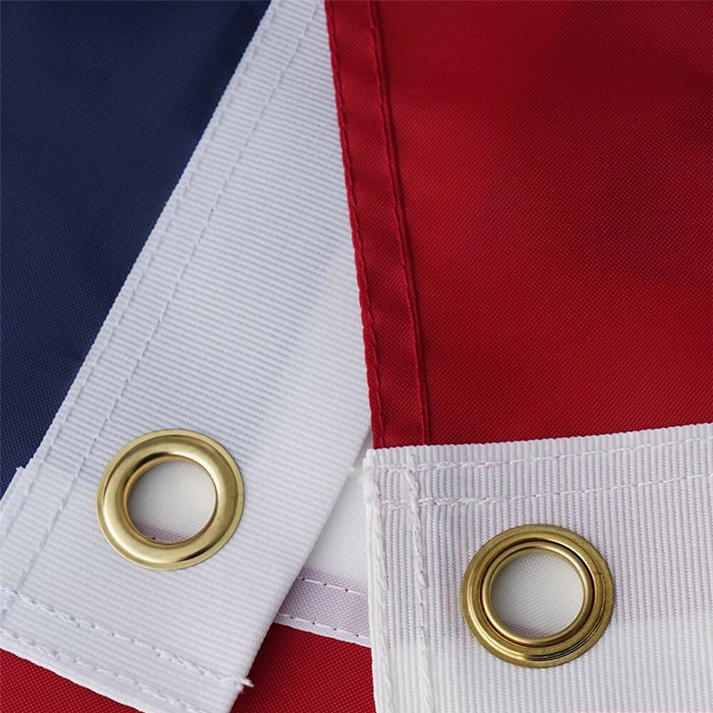 American US Flag Heavy Duty Nylon Double Stitching Embroidered USA Banner Flags