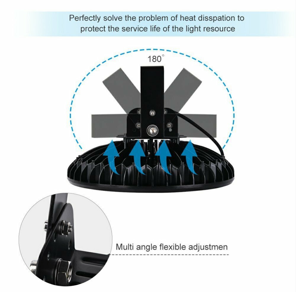 1-10Pack 500W 300W 200W 100W 50Watt UFO LED High Bay Light Warehouse Shop Lights