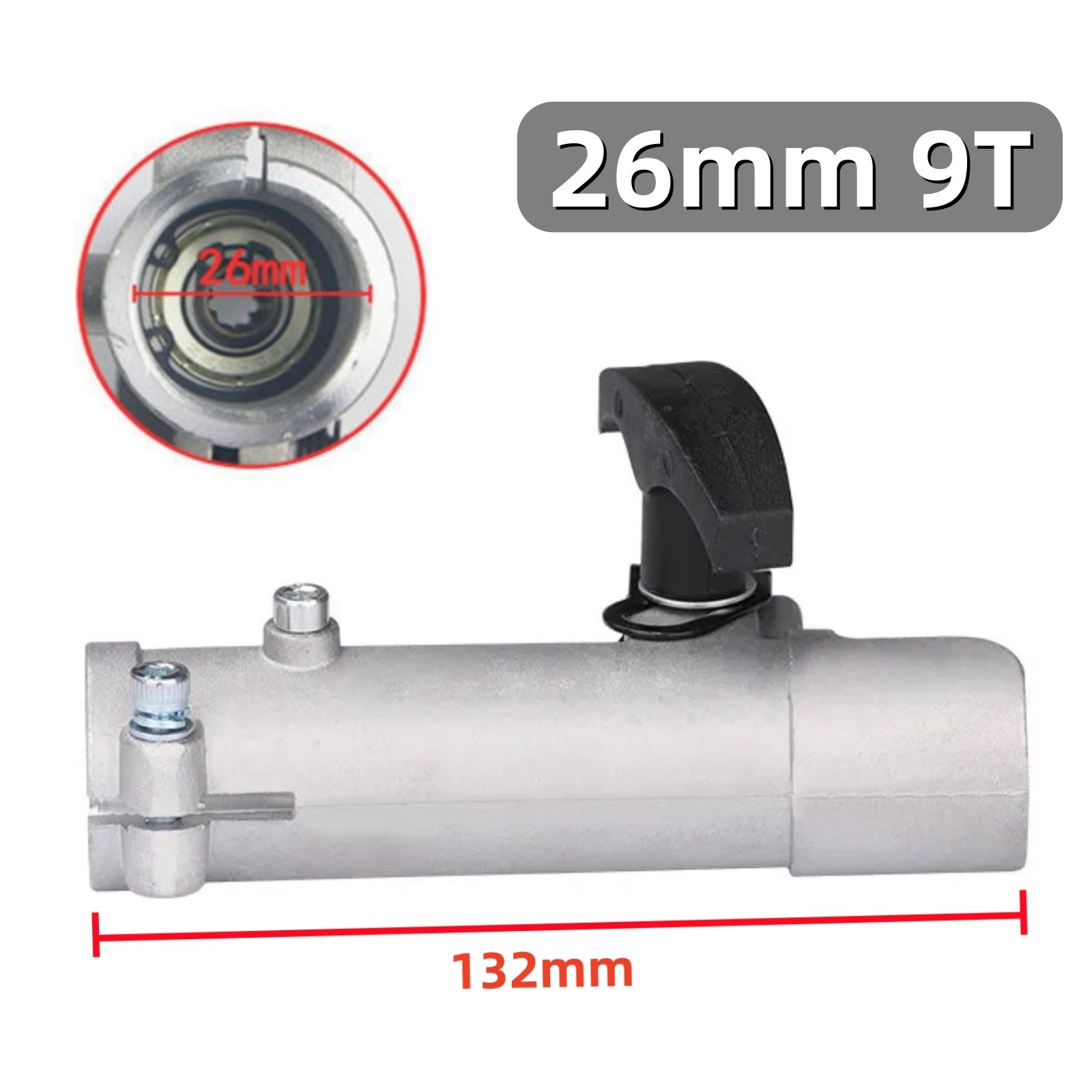 26mm 9-Teeth Shaft Connector Joining Clamp For Strimmer Garden Lawn Accessories