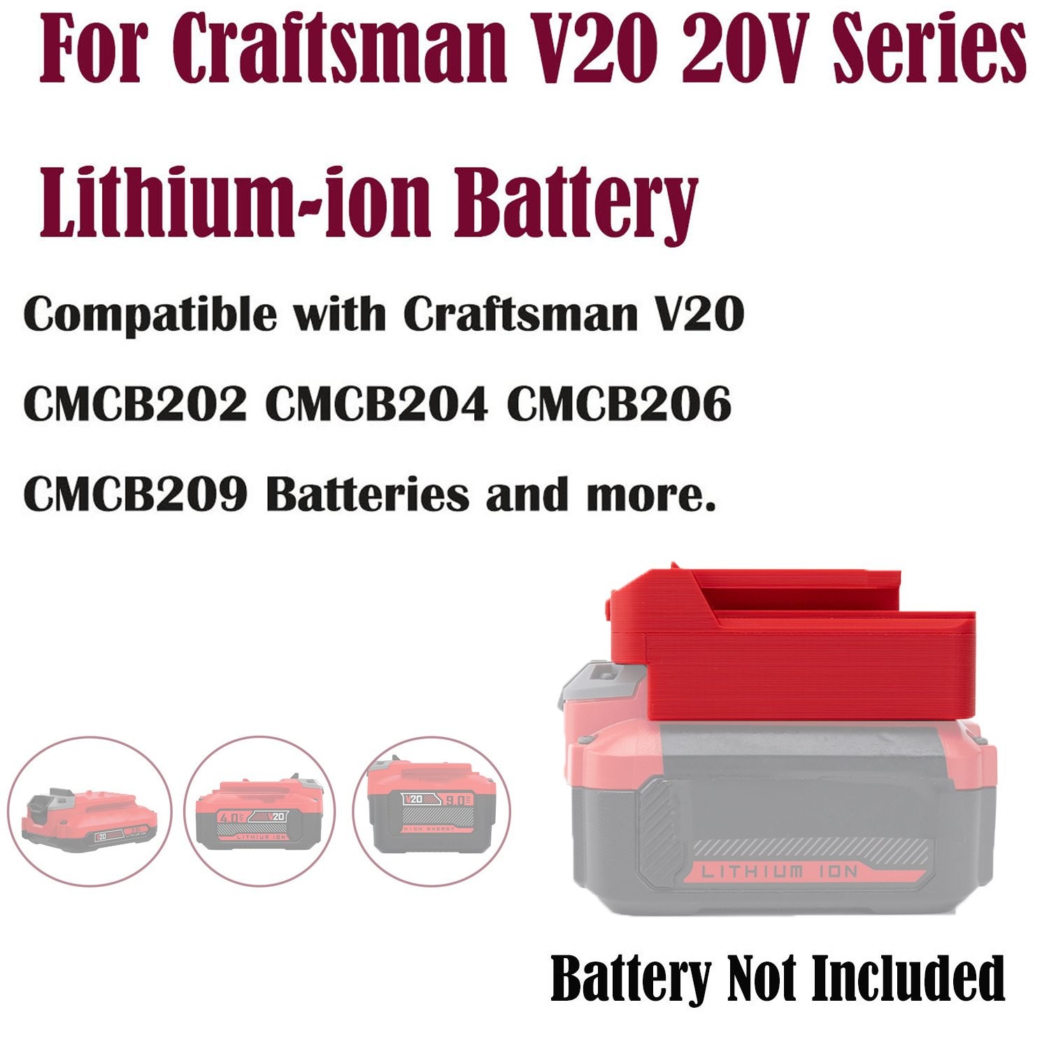 Battery Adapter For Craftsman 20V V20 Battery To For Hyper Tough 20V Power Tools