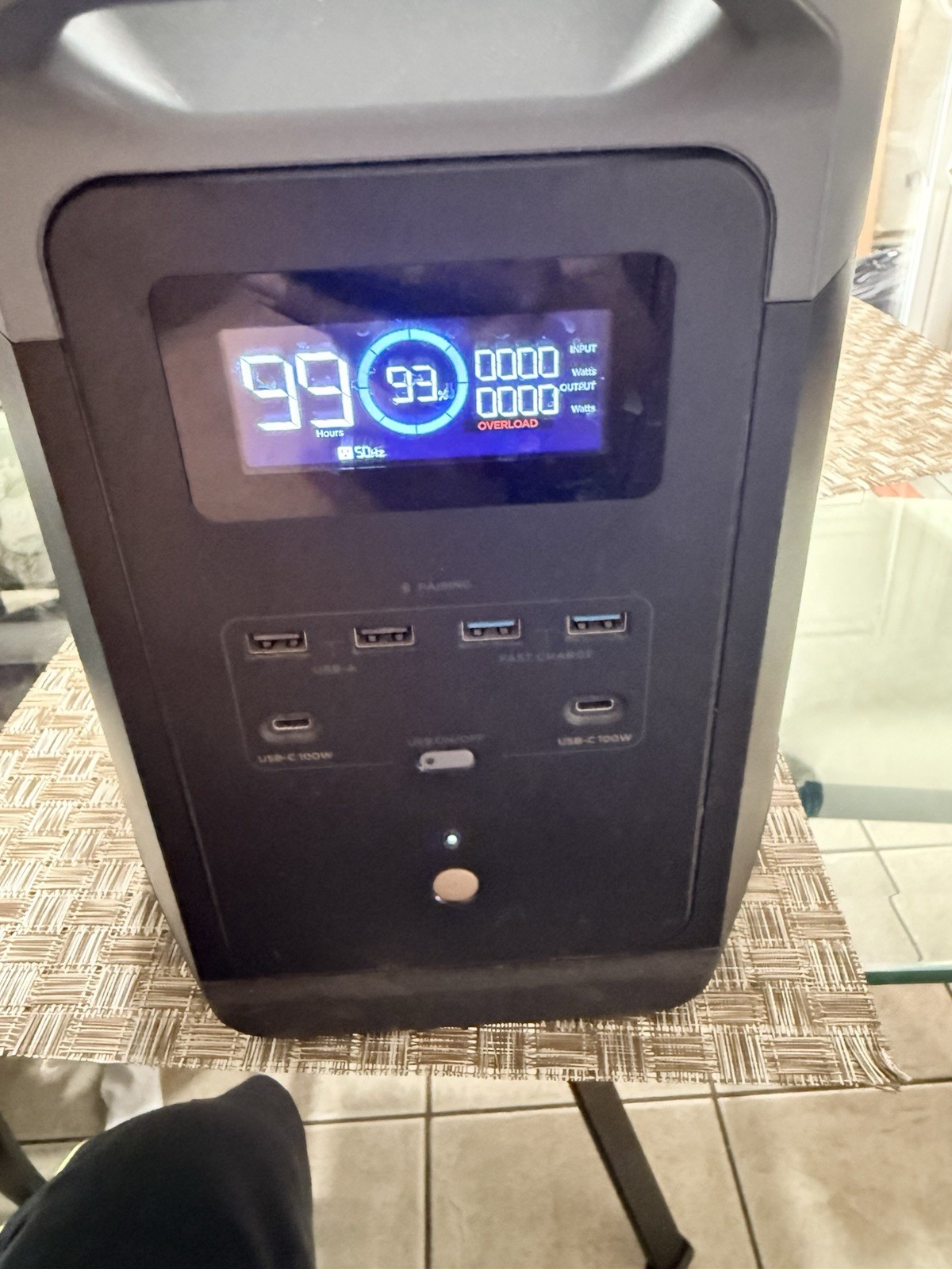 EcoFlow DELTA Max Portable Charger/Inverter 120V 1800-2000W AC/DC LCD