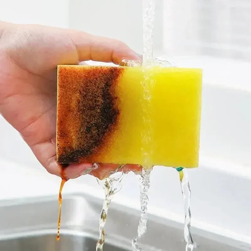 10pcs Cleaning Sponges Dish Scrubber Soft & Heavy Duty Microfiber Kitchen Sponge