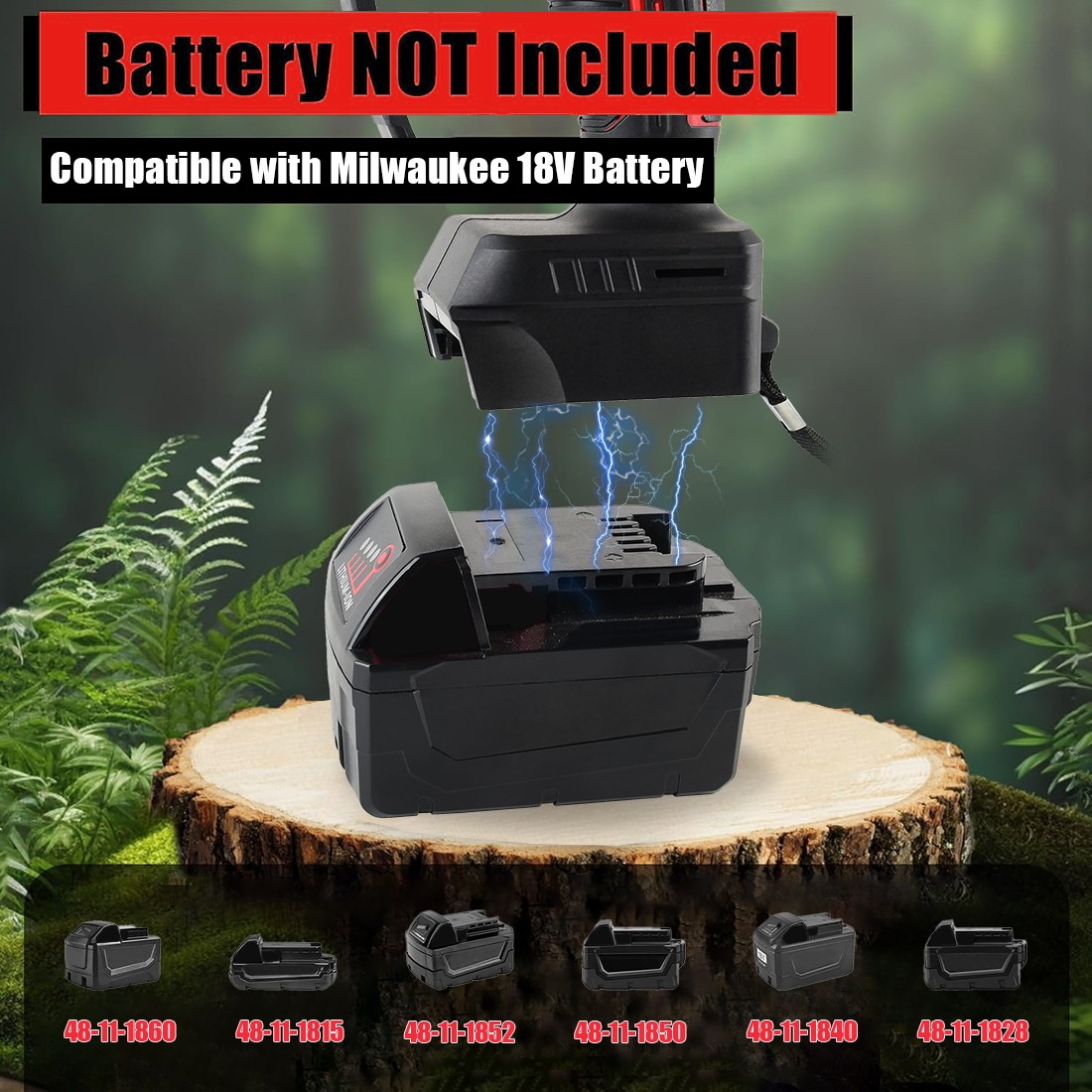 Cordless Pole Saw 8″ Mini Chainsaw w/2 Chains Handheld For Milwaukee 18V