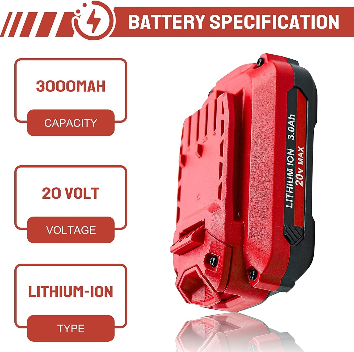 2.0Ah For Craftsman V20 MAX Lithium 20Volt Battery CMCB204 CMCB202 CMCB201 TOOL