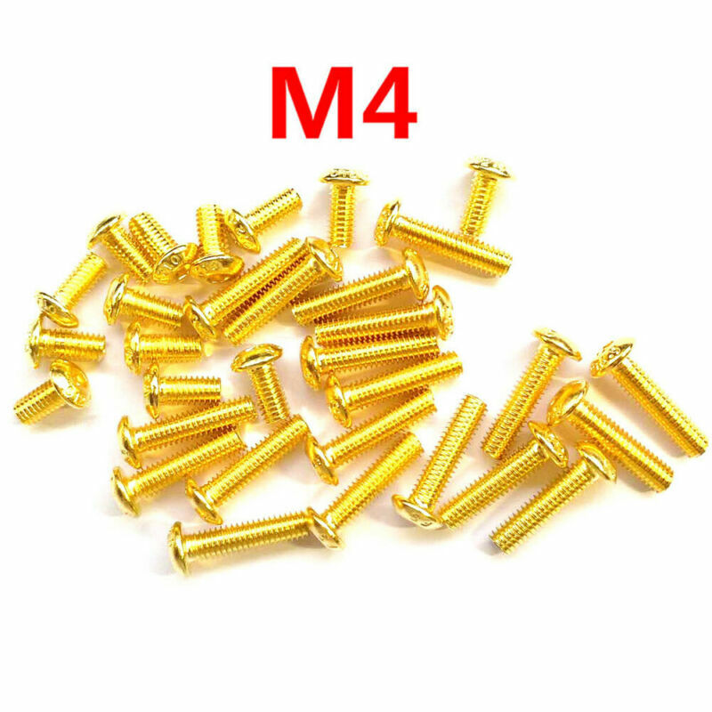20PCS M2/M3/M4/M5 Metric Button Head Screw Hex Socket Bolts Alloy Steel Golden