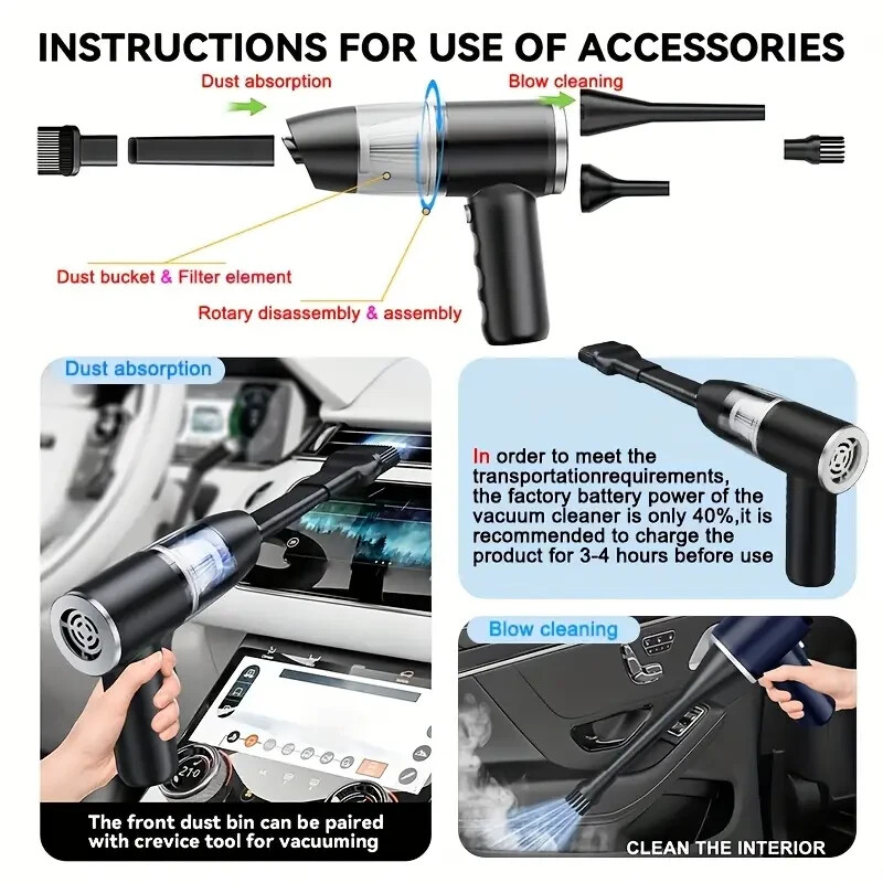 The Perfect Part Handheld Vacuum Cleaner – Black