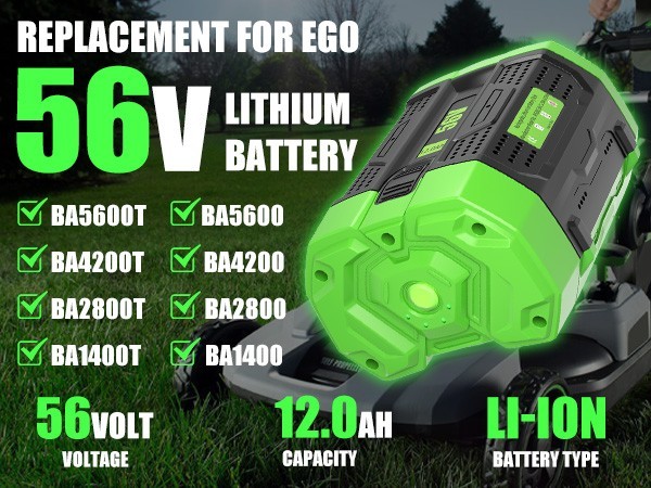For EGO POWER+ 56V 10Ah ARC Lithium Genuine Battery BA6720T w/ Fuel Gauge