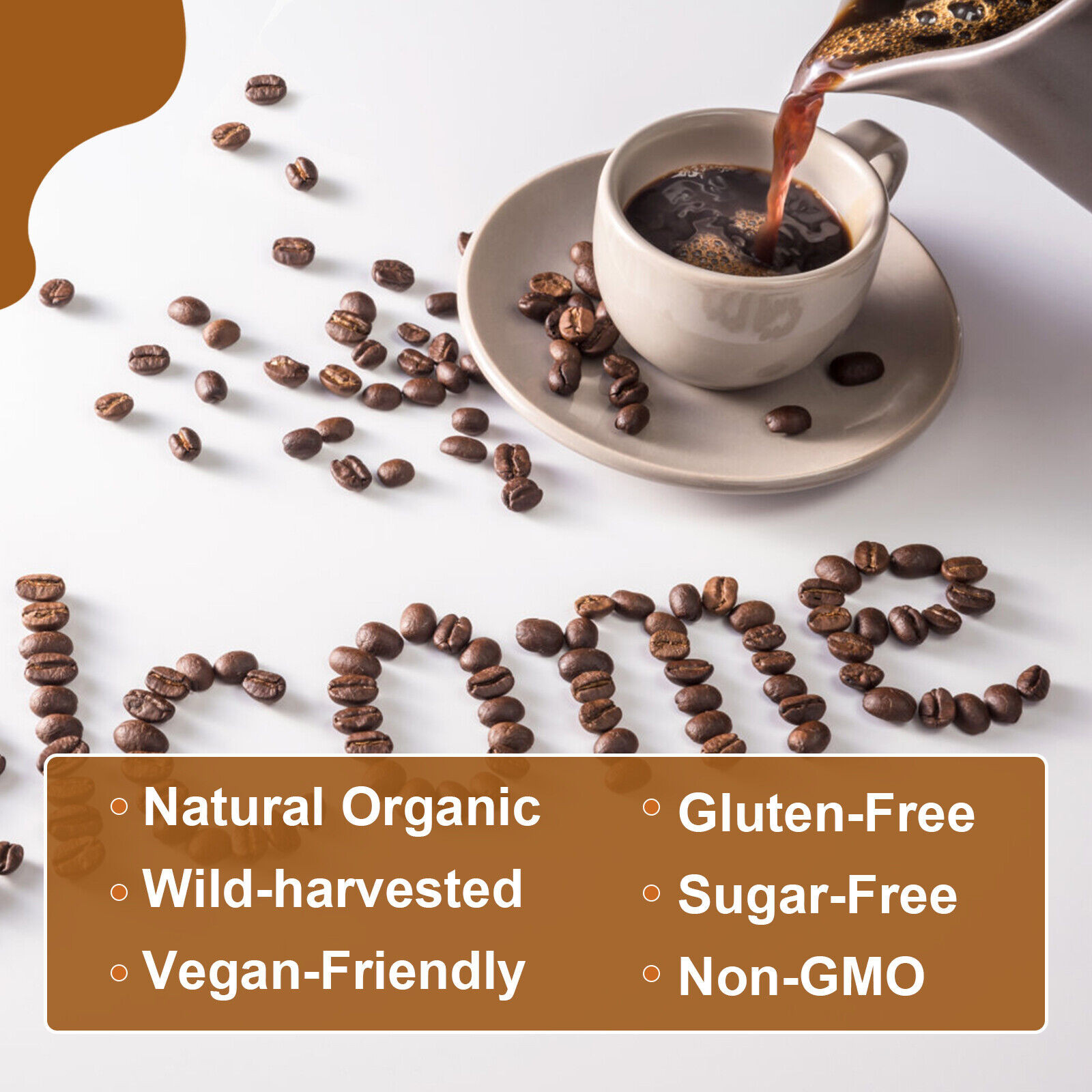 Mushroom Coffee-Organic Coffee Supplement – Boost Energy 22-80 Servings