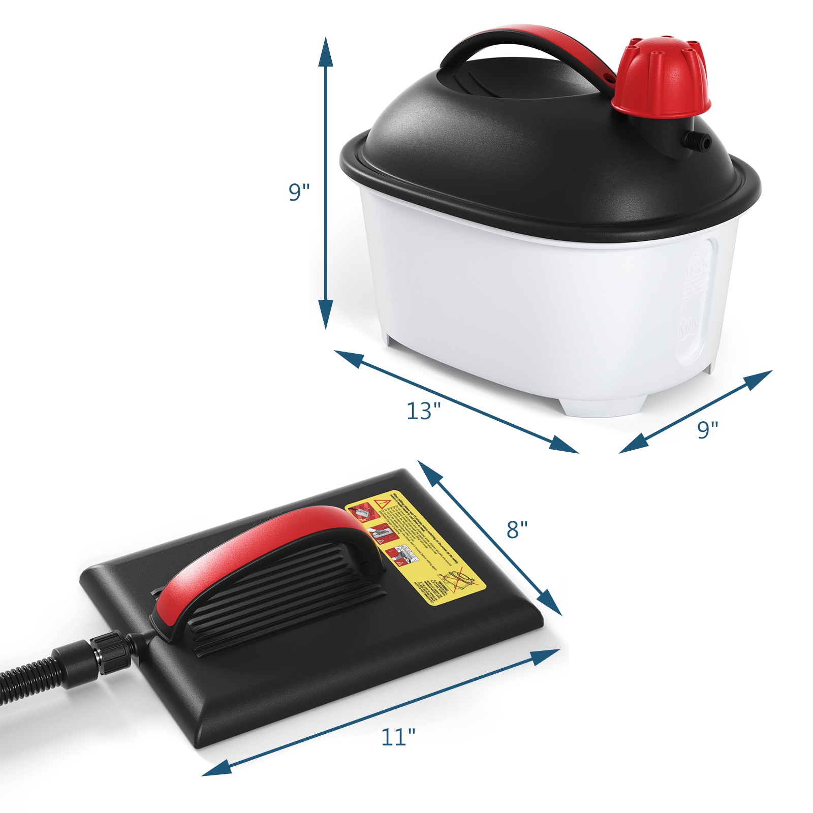 1500W Wallpaper Steamer Chemical-free Wallpaper Removal w/ 1 Gallon Reservoir